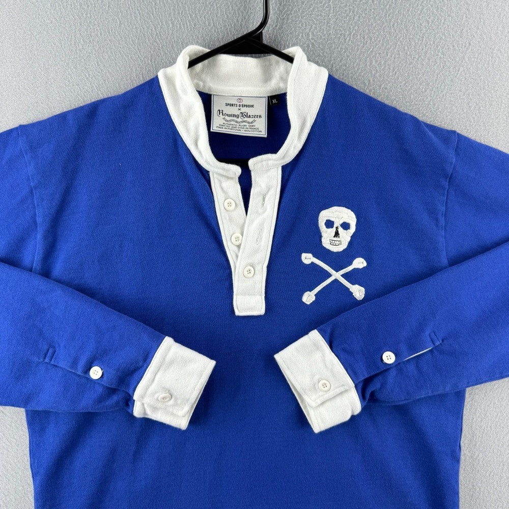 Rowing Blazers x Sports D'Epoque Rugby Shirt Jersey Mens XL Skull Heavy Cotton